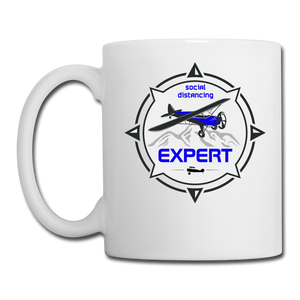 Social Distancing Expert - Flying - Coffee/Tea Mug - white