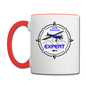 Social Distancing Expert - Flying - Contrast Coffee Mug - white/red