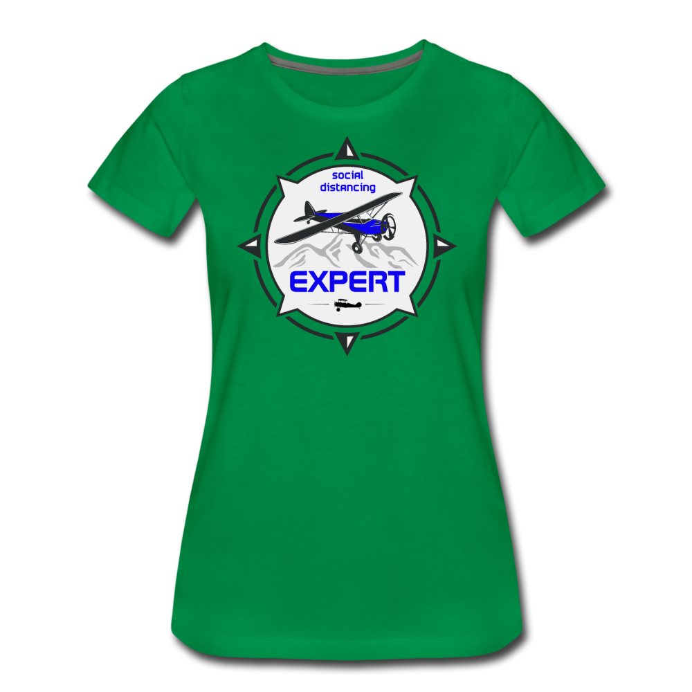 Social Distancing Expert - Flying - Women’s Premium T-Shirt - kelly green