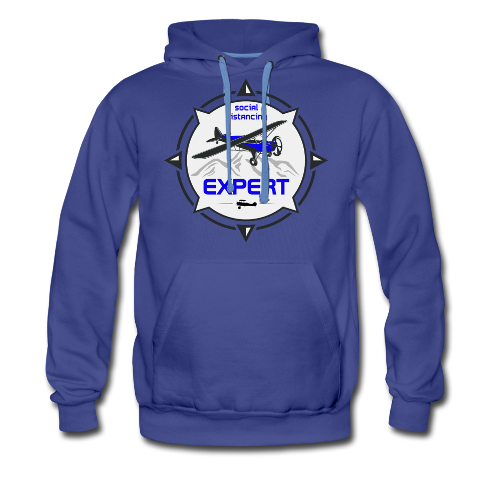 Social Distancing Expert - Flying - Men’s Premium Hoodie - royalblue