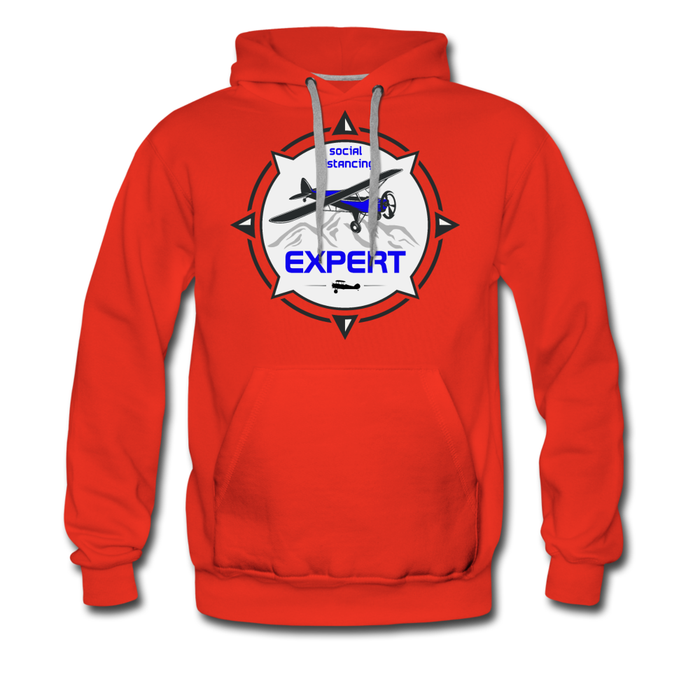 Social Distancing Expert - Flying - Men’s Premium Hoodie - red