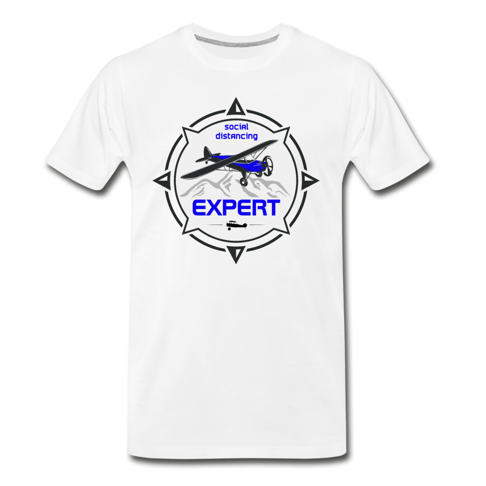 Social Distancing Expert - Flying - Men's Premium T-Shirt - white