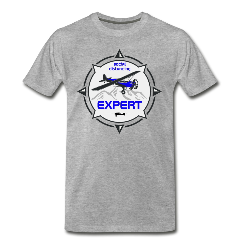 Social Distancing Expert - Flying - Men's Premium T-Shirt - heather gray