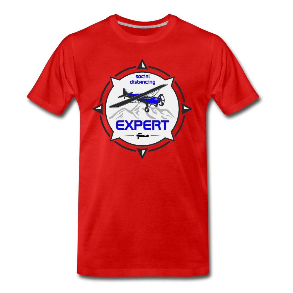 Social Distancing Expert - Flying - Men's Premium T-Shirt - red