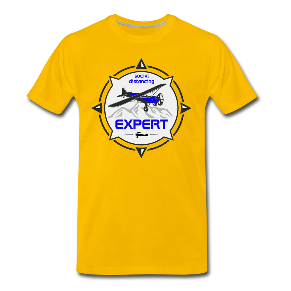 Social Distancing Expert - Flying - Men's Premium T-Shirt - sun yellow