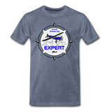 Social Distancing Expert - Flying - Men's Premium T-Shirt - heather blue