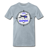 Social Distancing Expert - Flying - Men's Premium T-Shirt - heather ice blue