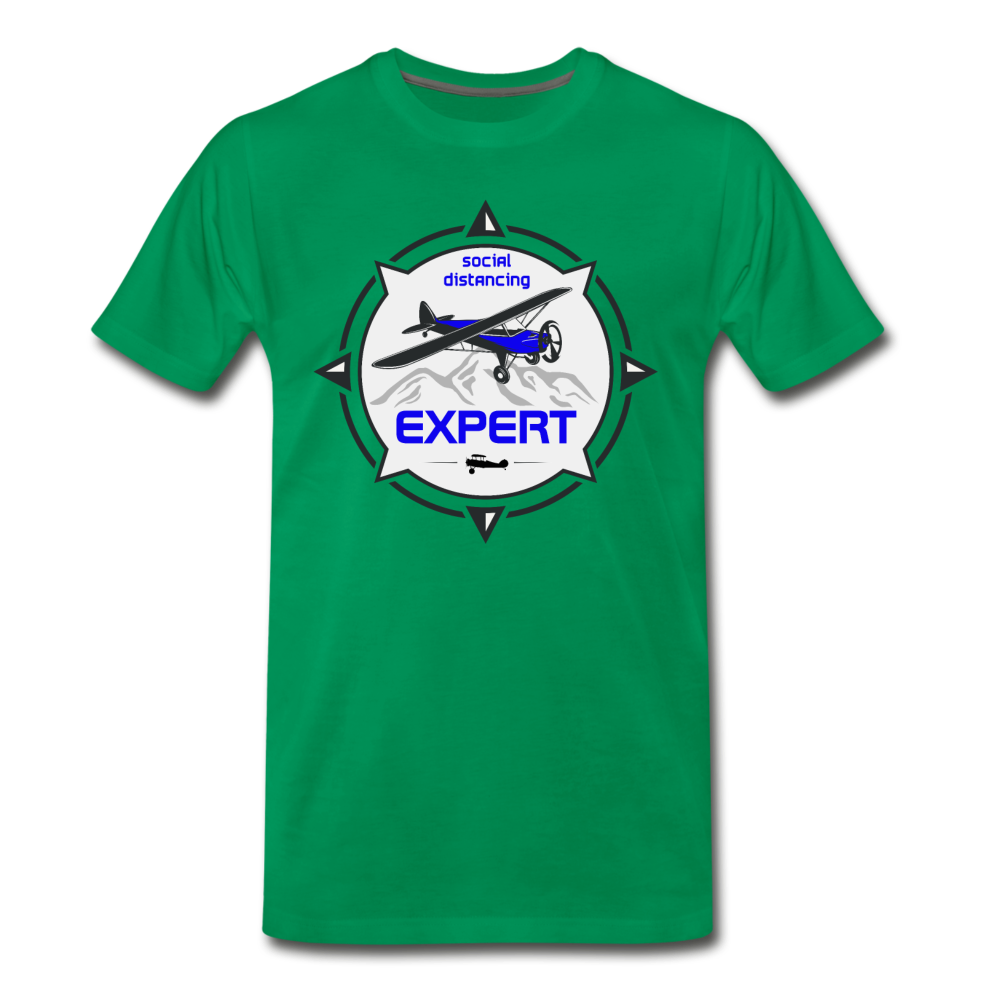 Social Distancing Expert - Flying - Men's Premium T-Shirt - kelly green