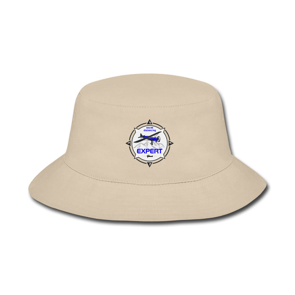 Social Distancing Expert - Flying - Bucket Hat - cream