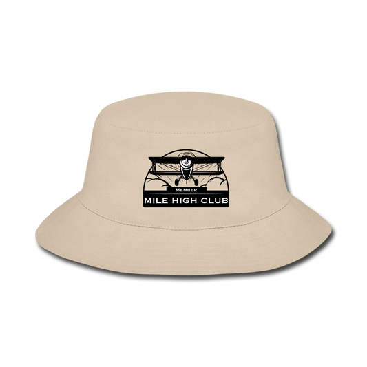 Mile High Club - Biplane - Bucket Hat - cream