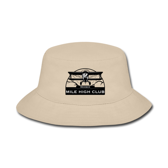 Mile High Club - Biplane - Bucket Hat - cream