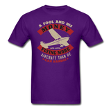 A Fool And His Money - Unisex Classic T-Shirt - purple