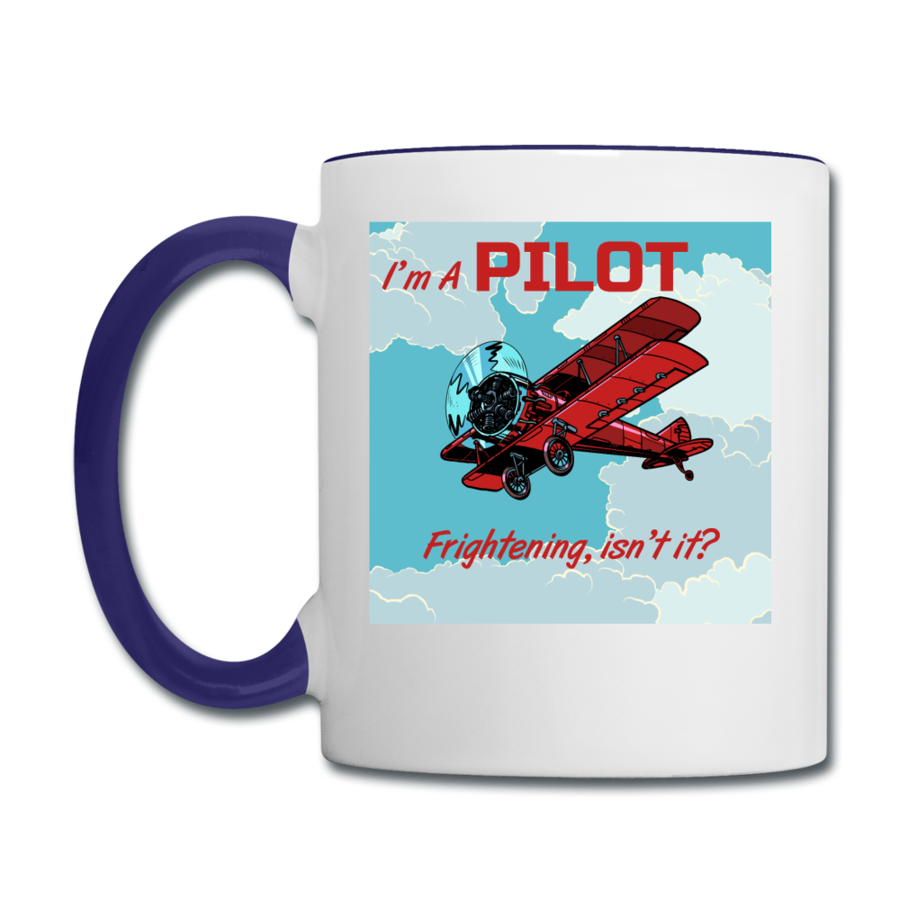 I'm A Pilot - Contrast Coffee Mug - white/cobalt blue