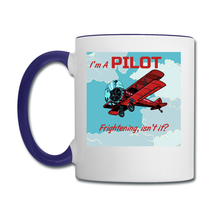 I'm A Pilot - Contrast Coffee Mug - white/cobalt blue