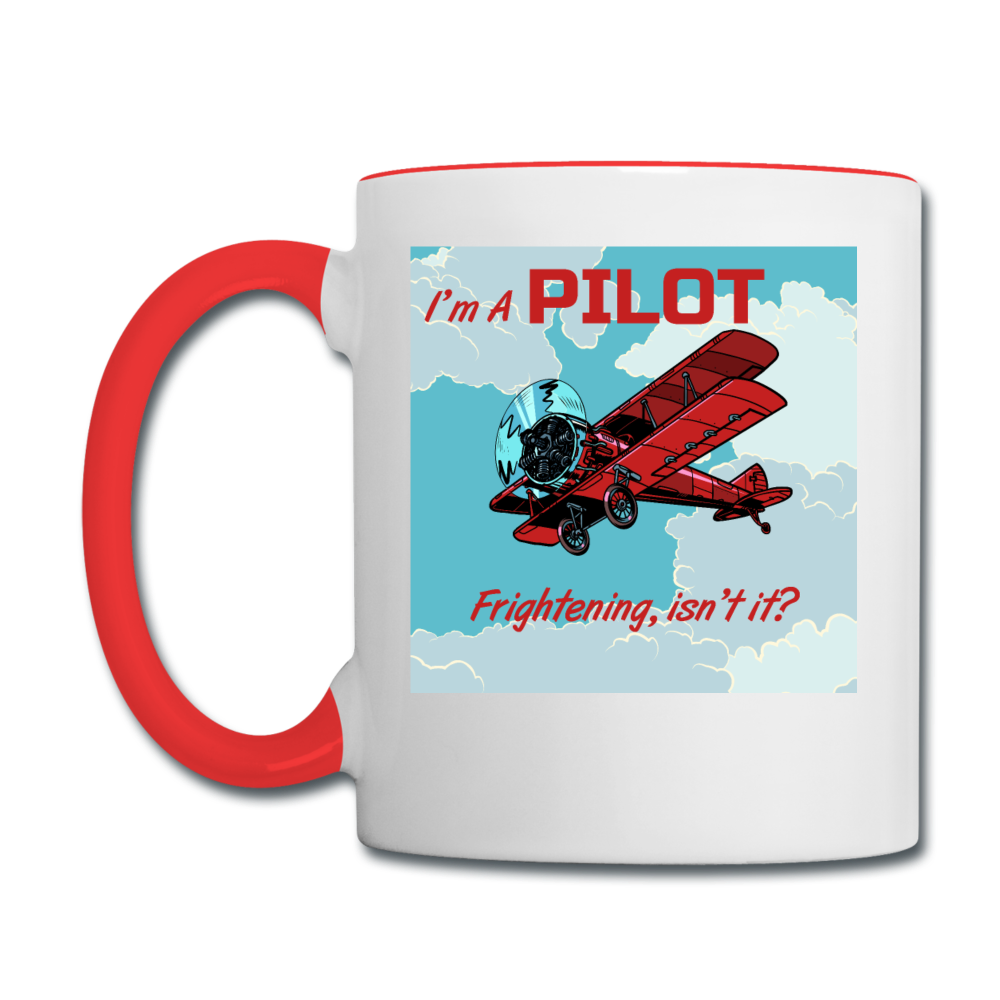 I'm A Pilot - Contrast Coffee Mug - white/red