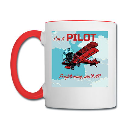 I'm A Pilot - Contrast Coffee Mug - white/red