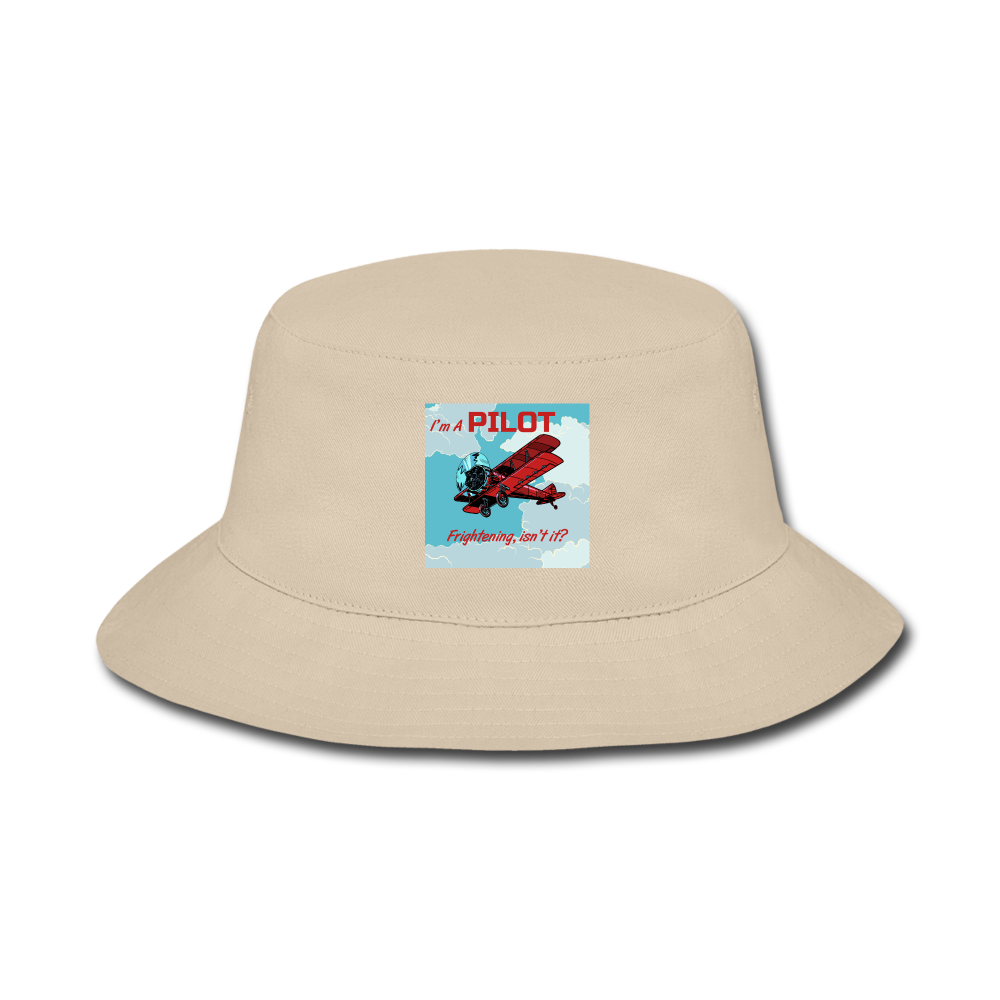 I'm A Pilot - Bucket Hat - cream