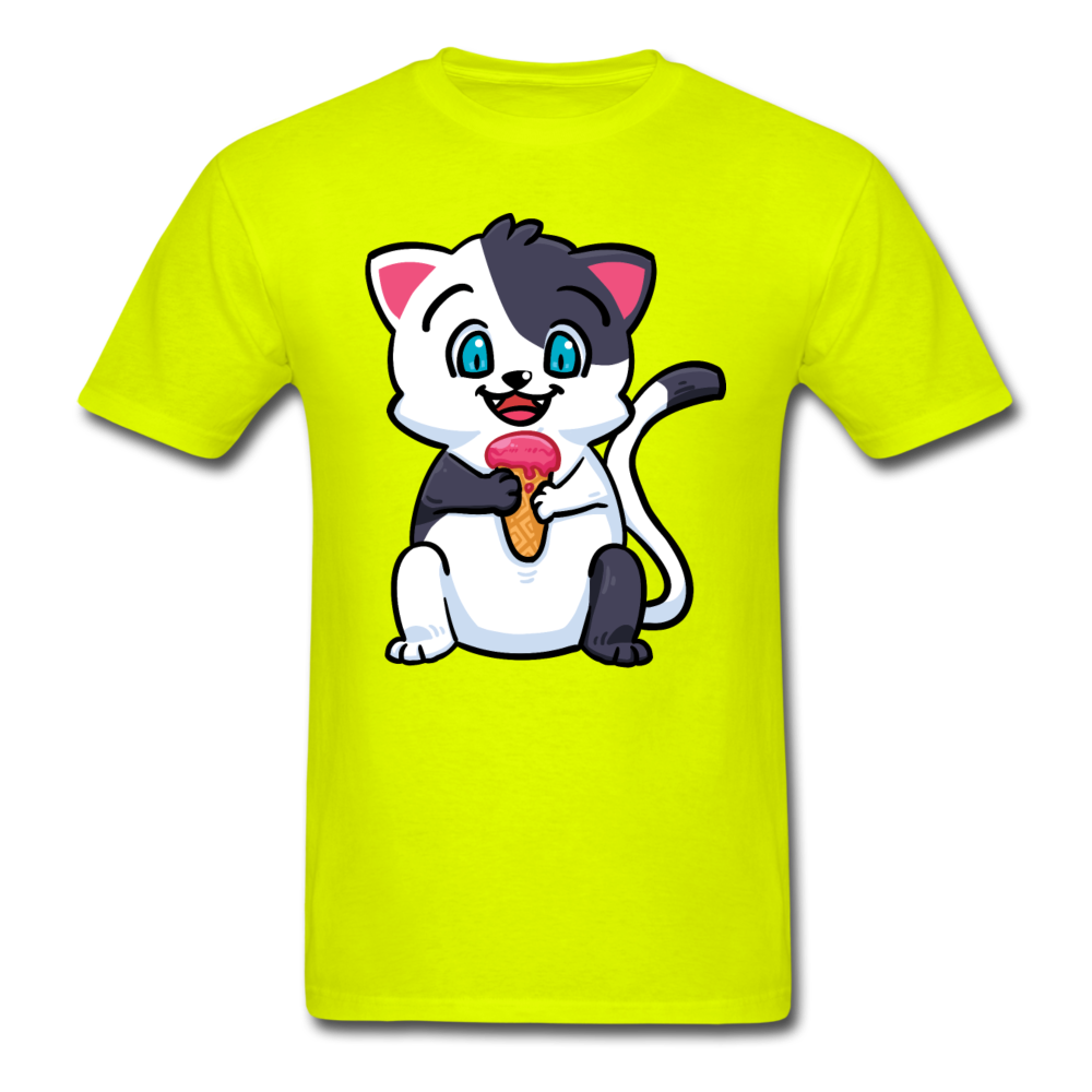 Cat - Ice Cream - Unisex Classic T-Shirt - safety green