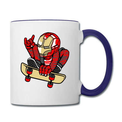 Iron Man - Skateboard - Contrast Coffee Mug - white/cobalt blue