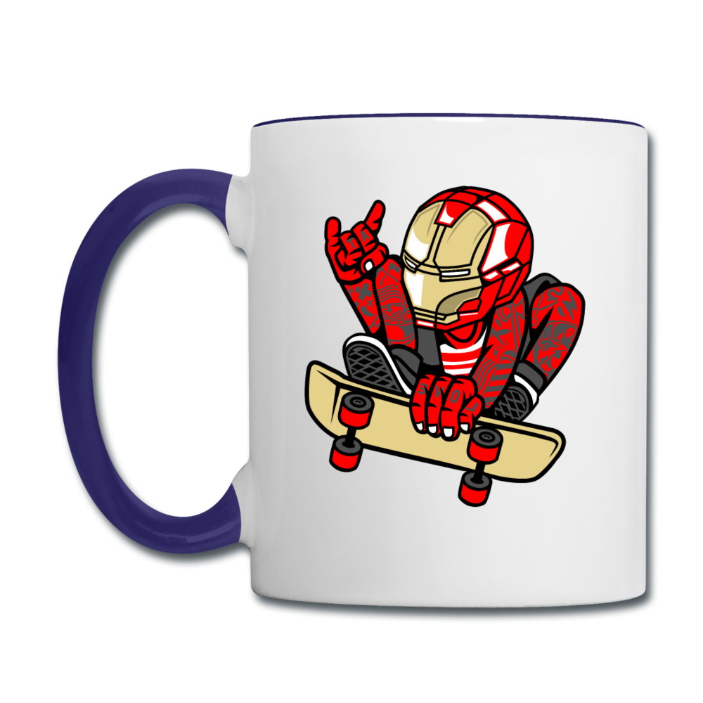 Iron Man - Skateboard - Contrast Coffee Mug - white/cobalt blue