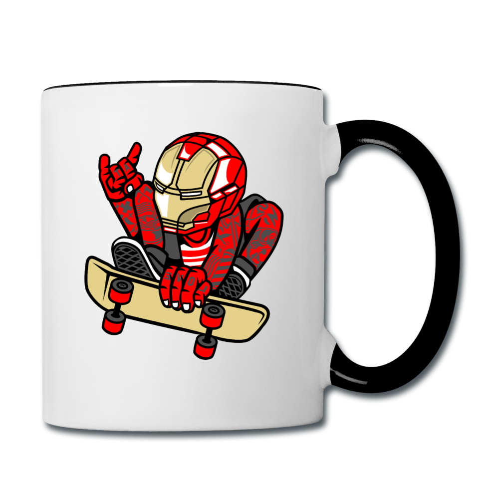 Iron Man - Skateboard - Contrast Coffee Mug - white/black