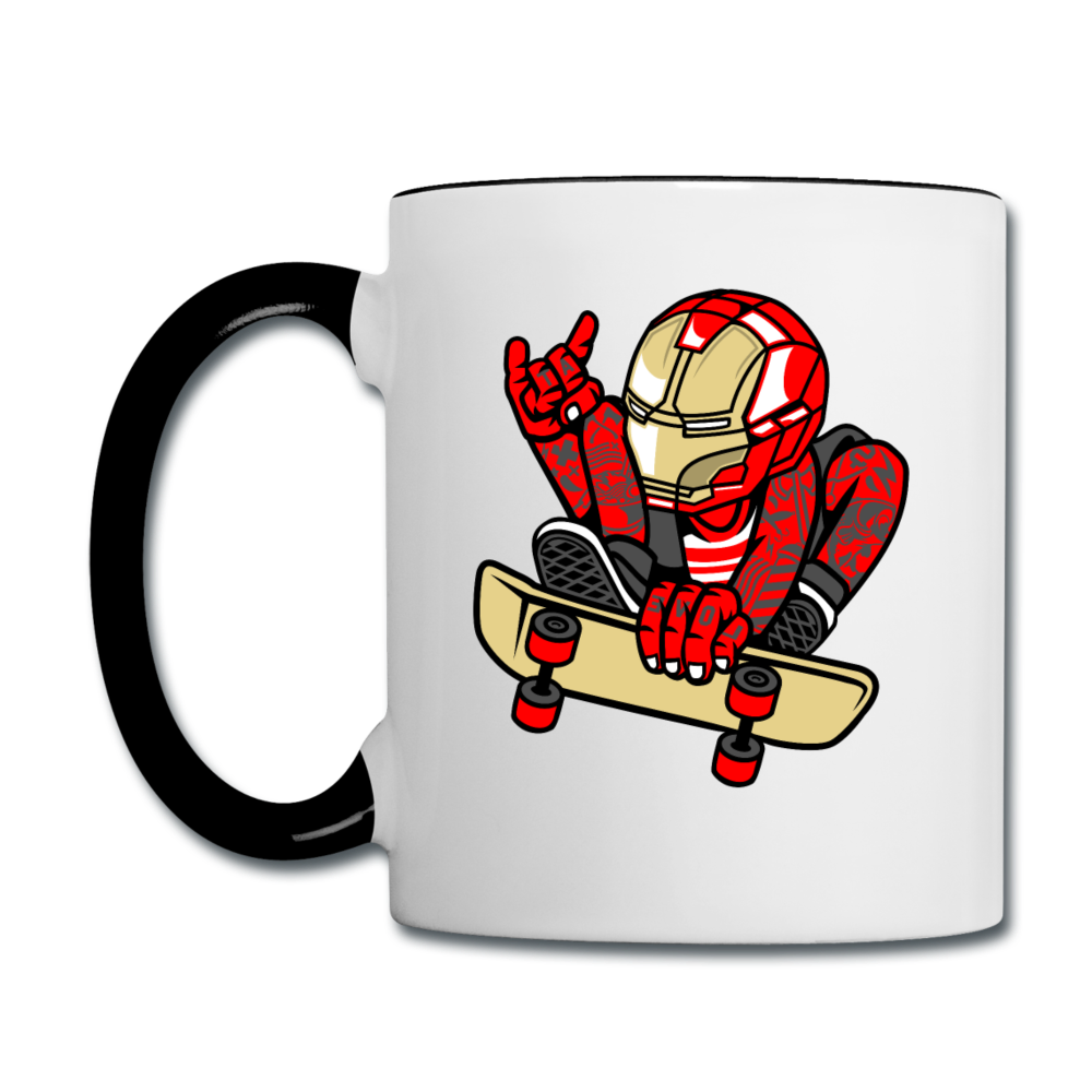 Iron Man - Skateboard - Contrast Coffee Mug - white/black