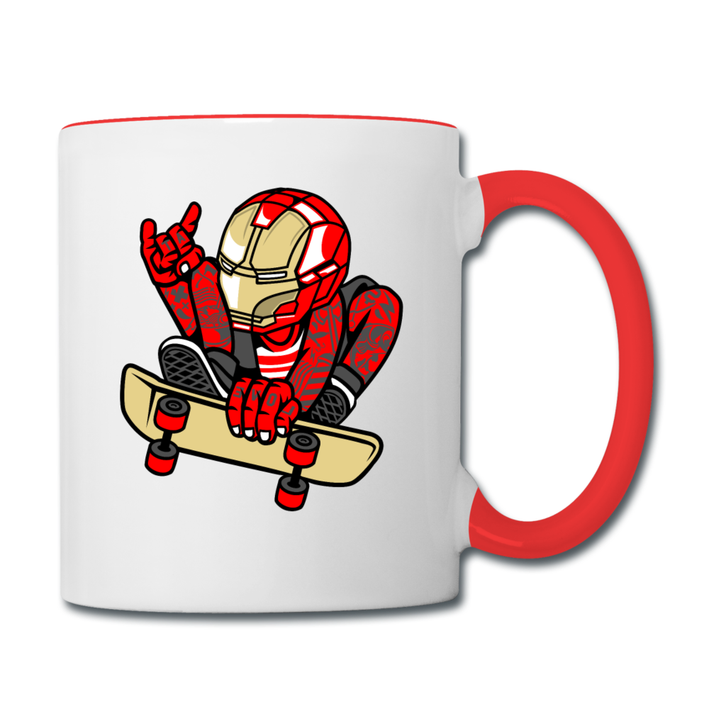 Iron Man - Skateboard - Contrast Coffee Mug - white/red