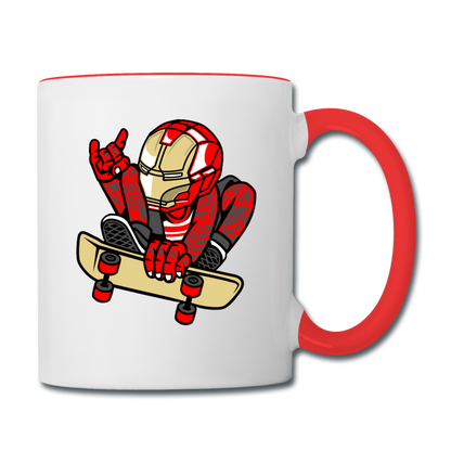 Iron Man - Skateboard - Contrast Coffee Mug - white/red