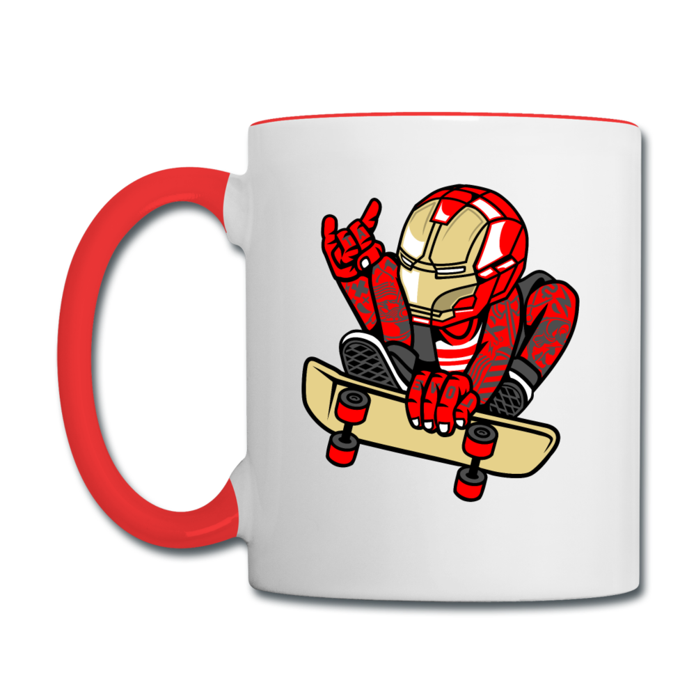 Iron Man - Skateboard - Contrast Coffee Mug - white/red