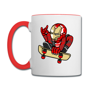 Iron Man - Skateboard - Contrast Coffee Mug - white/red