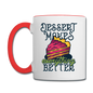 Dessert Makes Everything Better - Contrast Coffee Mug - white/red