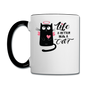 Life Is Better With A Cat - Contrast Coffee Mug - white/black