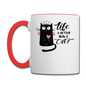 Life Is Better With A Cat - Contrast Coffee Mug - white/red