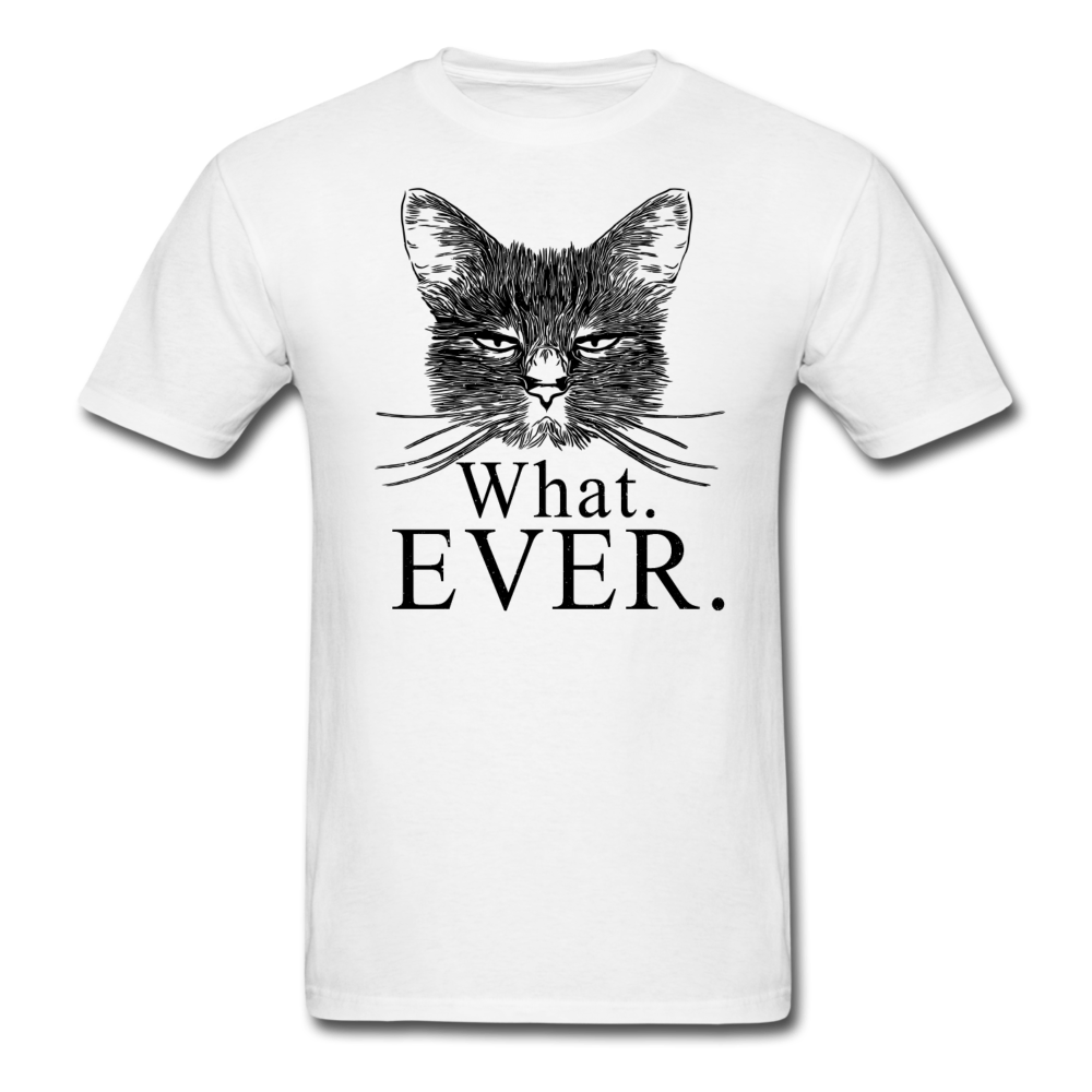 Cat - What Ever - Unisex Classic T-Shirt - white