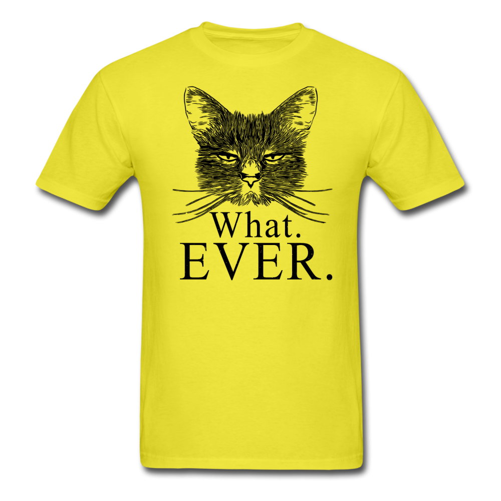 Cat - What Ever - Unisex Classic T-Shirt - yellow