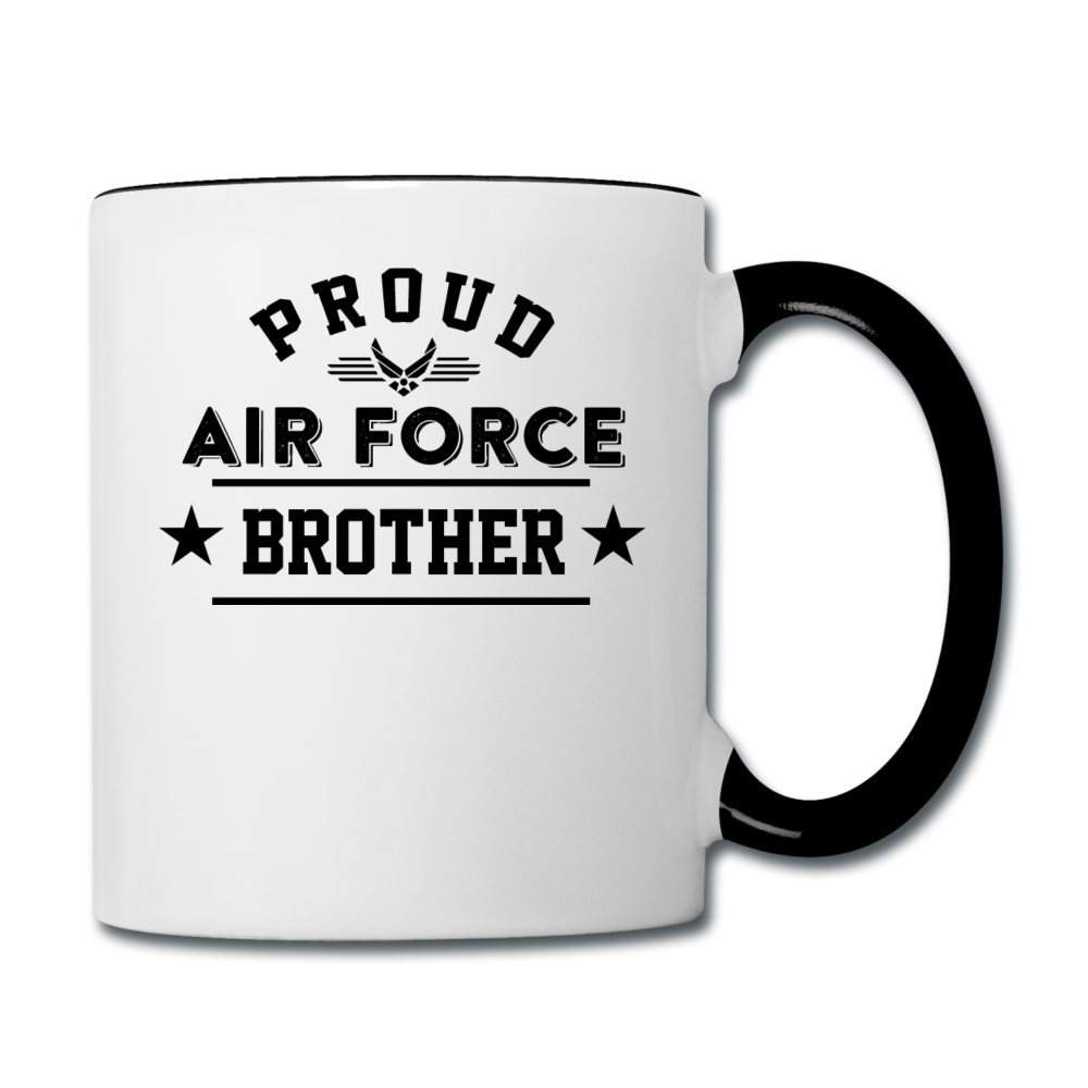 Proud Air Force - Brother - Contrast Coffee Mug - white/black