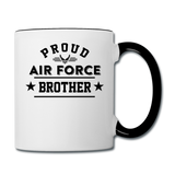 Proud Air Force - Brother - Contrast Coffee Mug - white/black