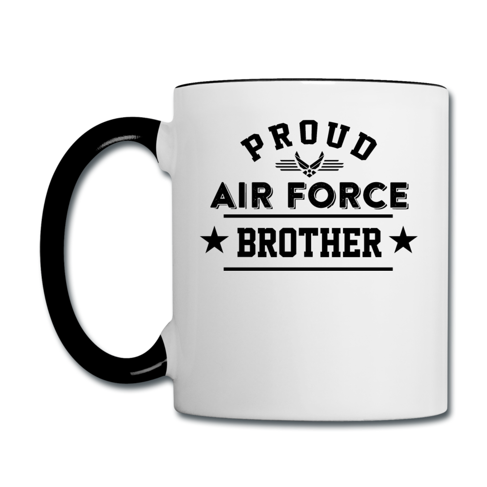 Proud Air Force - Brother - Contrast Coffee Mug - white/black