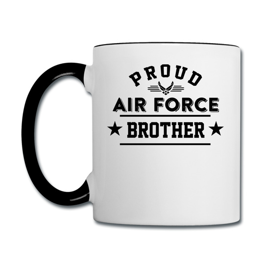 Proud Air Force - Brother - Contrast Coffee Mug - white/black