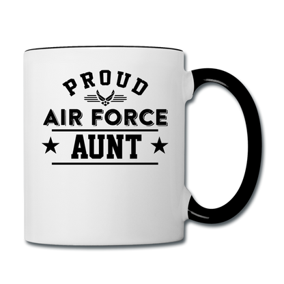 Proud Air Force - Aunt - Contrast Coffee Mug - white/black