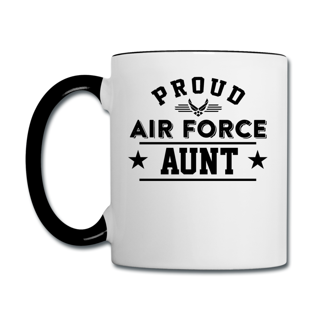 Proud Air Force - Aunt - Contrast Coffee Mug - white/black