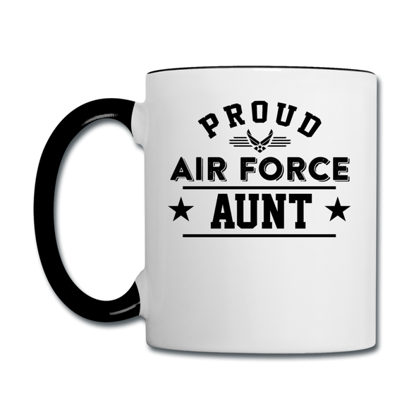Proud Air Force - Aunt - Contrast Coffee Mug - white/black