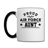 Proud Air Force - Aunt - Contrast Coffee Mug - white/black