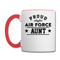 Proud Air Force - Aunt - Contrast Coffee Mug - white/red