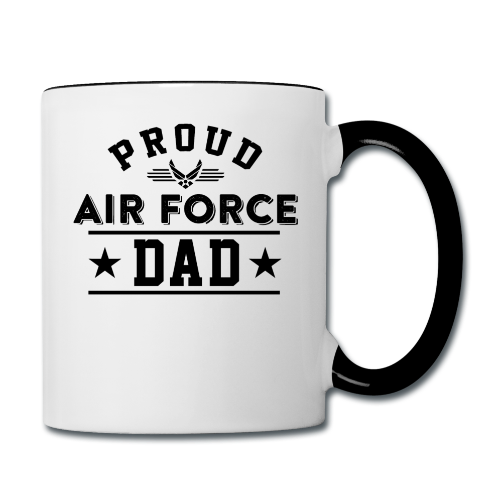 Proud Air Force - Dad - Contrast Coffee Mug - white/black