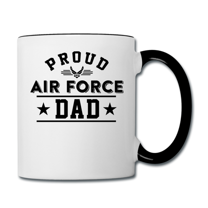 Proud Air Force - Dad - Contrast Coffee Mug - white/black