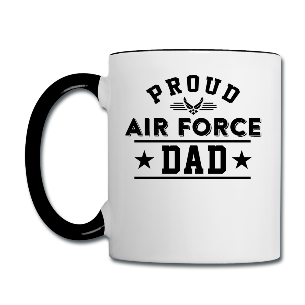 Proud Air Force - Dad - Contrast Coffee Mug - white/black