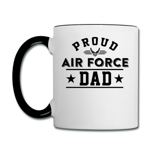 Proud Air Force - Dad - Contrast Coffee Mug - white/black