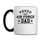 Proud Air Force - Dad - Contrast Coffee Mug - white/black