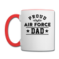 Proud Air Force - Dad - Contrast Coffee Mug - white/red